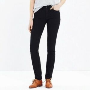 New Madewell alley straight black slim jeans 31  stretch